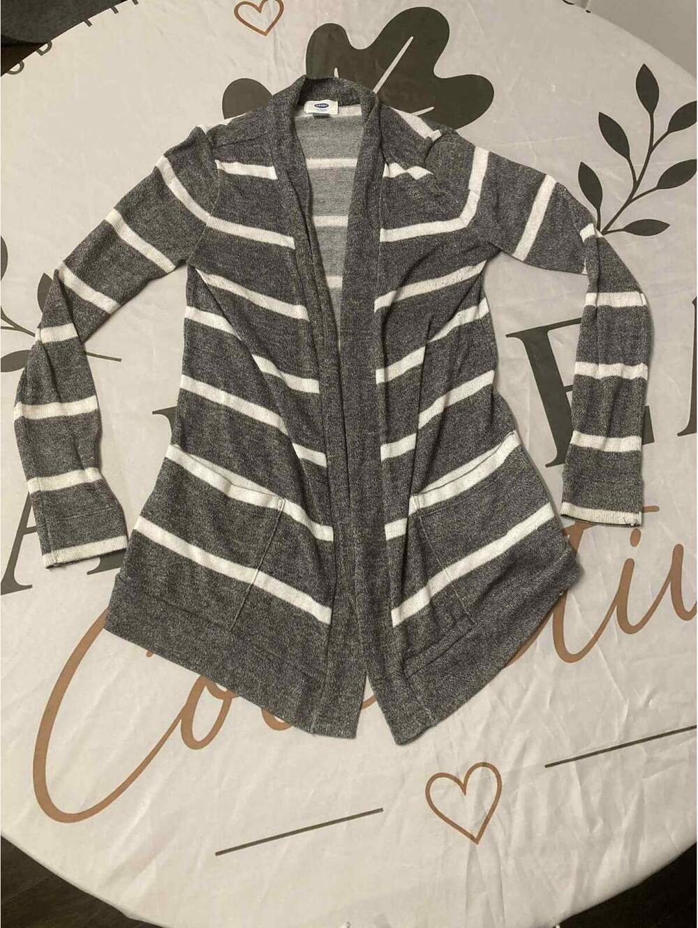 Old Navy XS Striped Open Front Cardigan Sweater